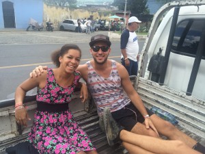 Riding in the back of trucks in Guatemala